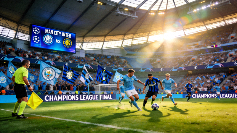 欧洲冠军联赛决赛曼城对阵国际米兰比赛现场