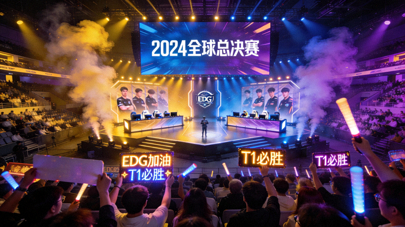 英雄联盟全球总决赛现场舞台与观众盛况